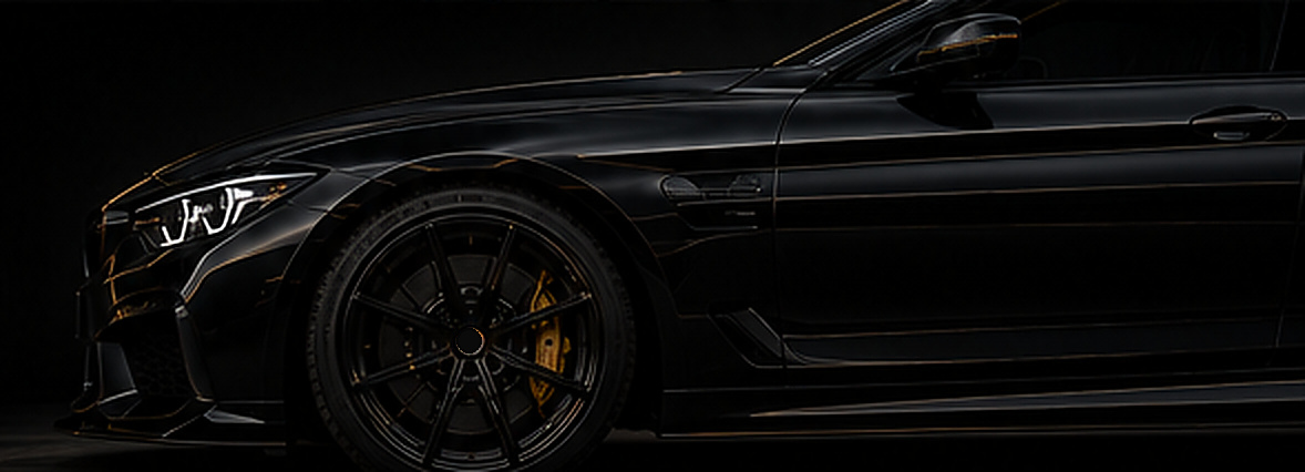 Black BMW side detail